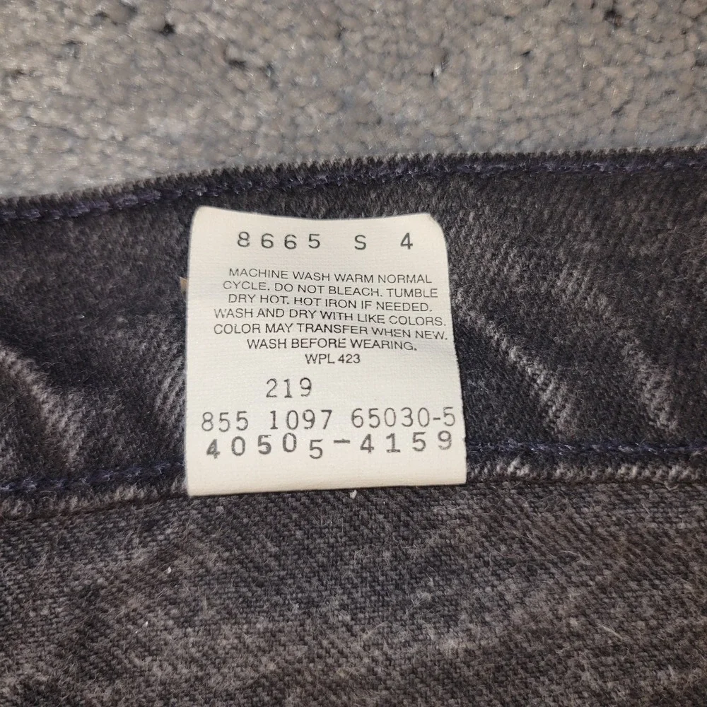 VTG Levis 505 Jeans Mens 36x32 Black Orange Tab Straight Leg Regular Fit 90s